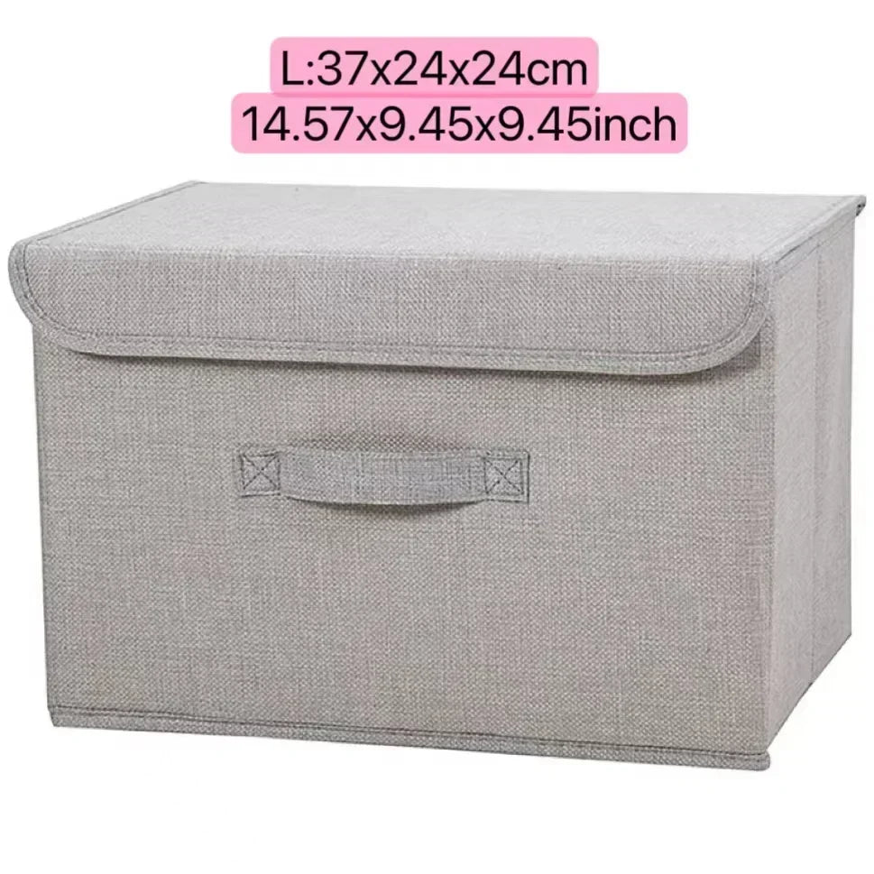 PLIQSO - Boîte de Rangement Pliable en Lin