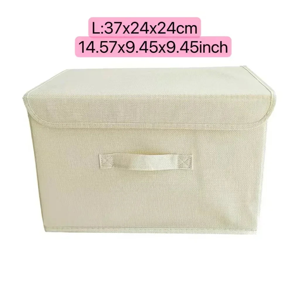 PLIQSO - Boîte de Rangement Pliable en Lin