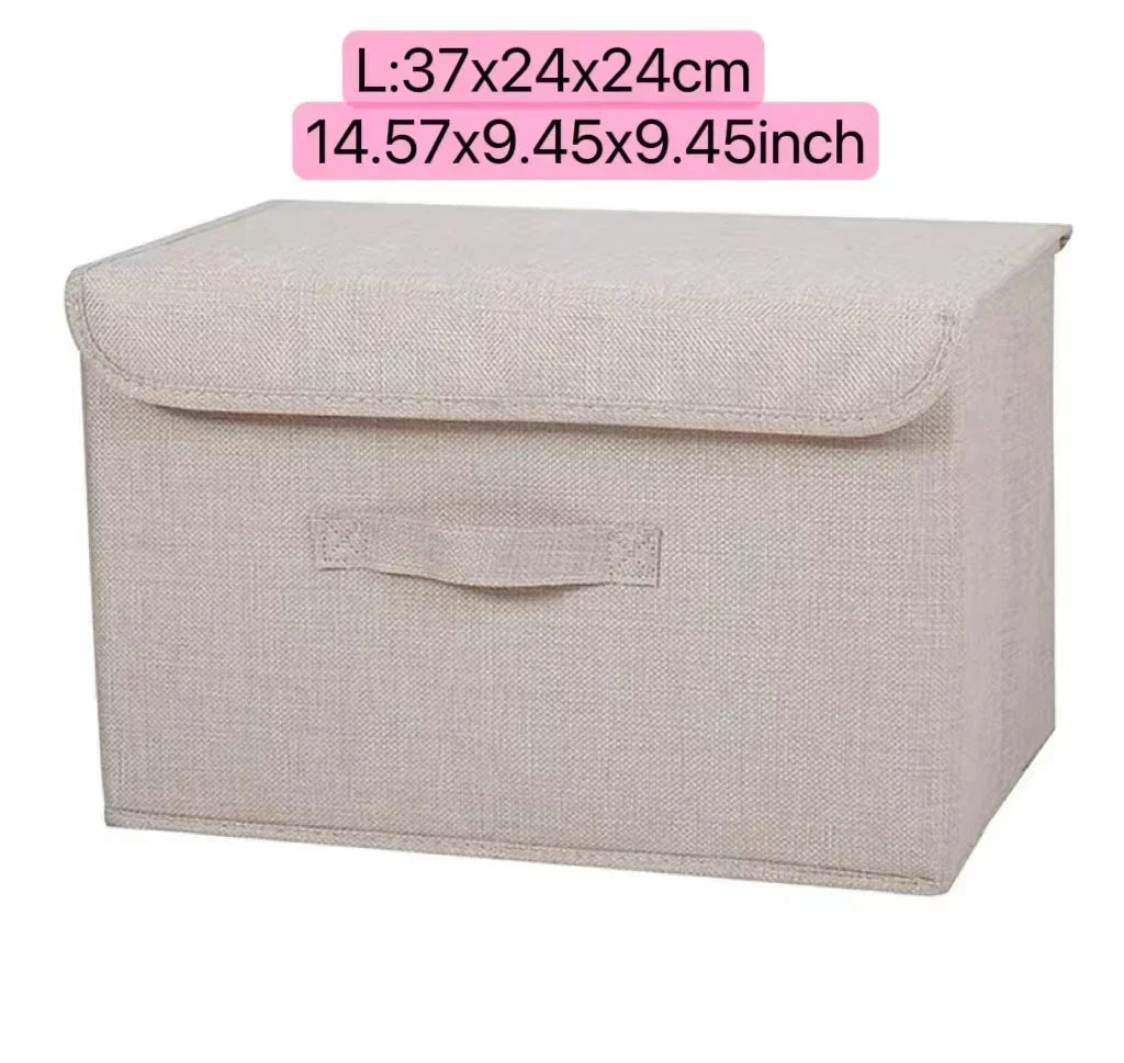 PLIQSO - Boîte de Rangement Pliable en Lin