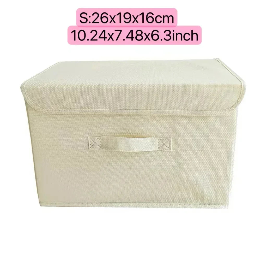 PLIQSO - Boîte de Rangement Pliable en Lin