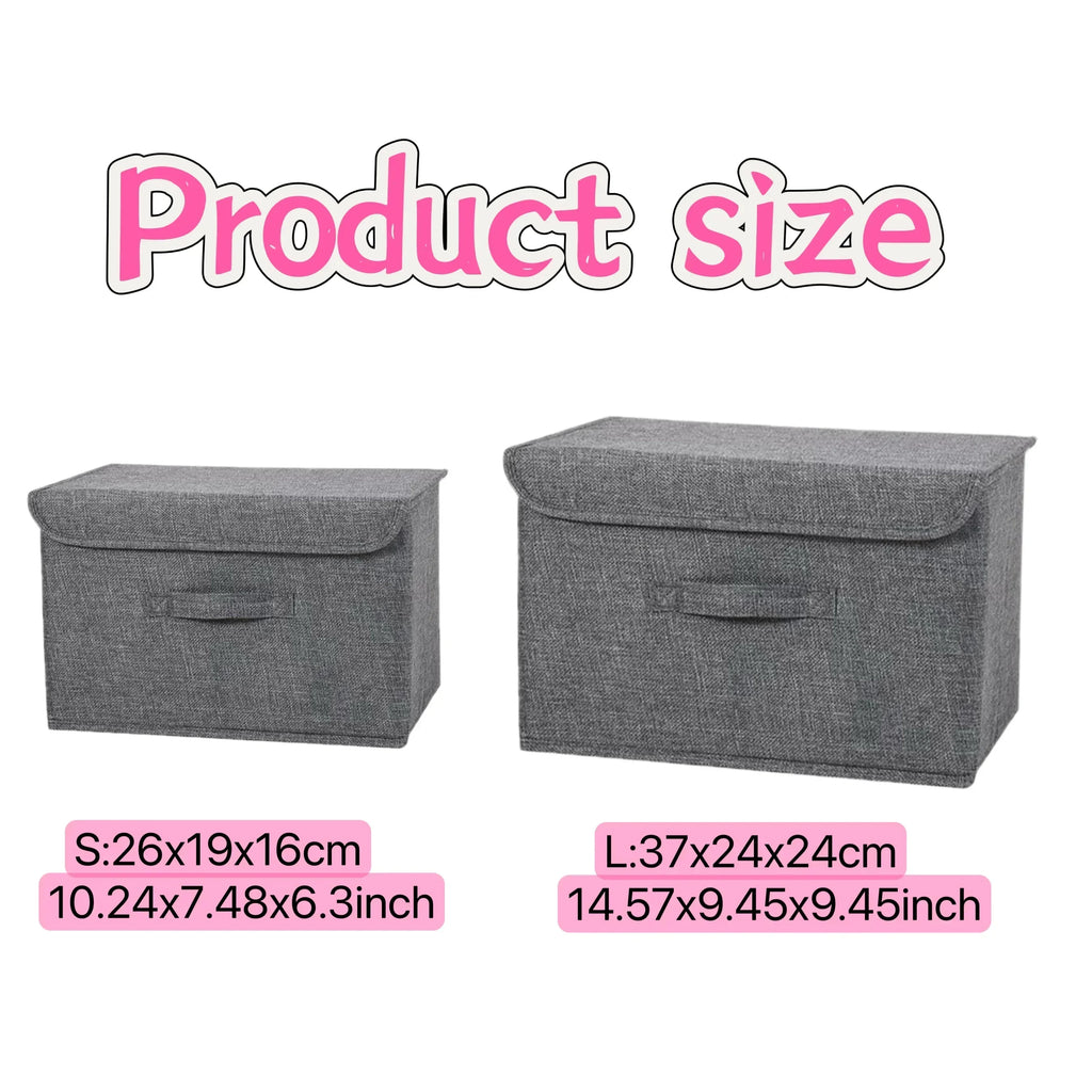 PLIQSO - Boîte de Rangement Pliable en Lin