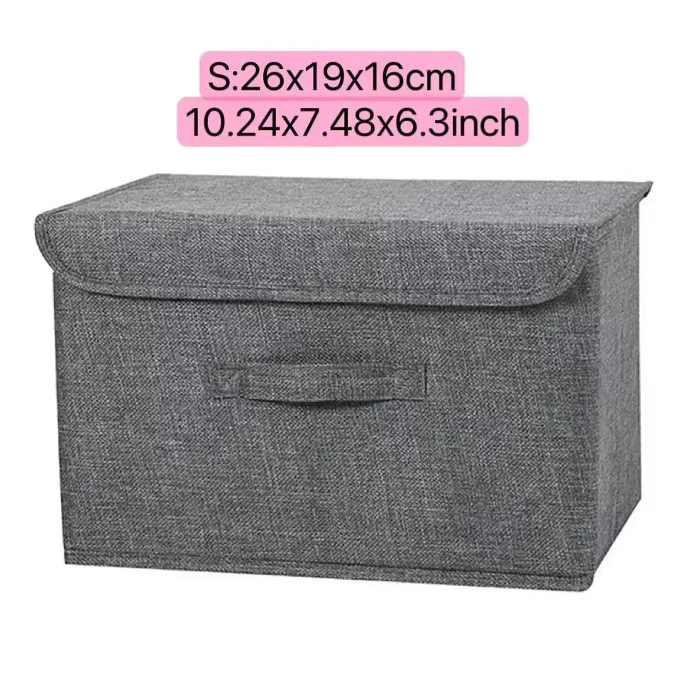 PLIQSO - Boîte de Rangement Pliable en Lin