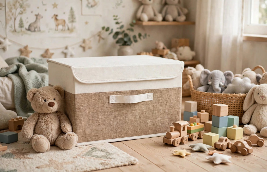 PLIQSO - Boîte de Rangement Pliable en Lin